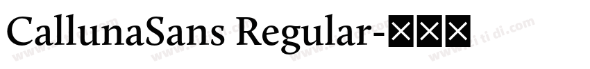 CallunaSans Regular字体转换